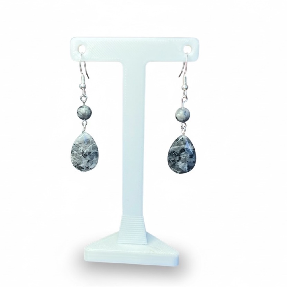 Handmade Larvikite Earrings